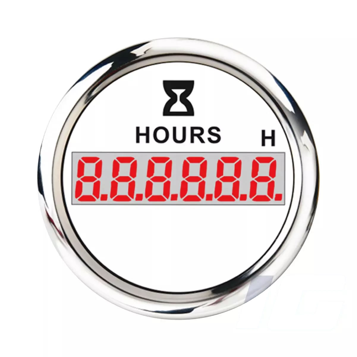52mm White Face Aftermarket Marine Gauge - Digital Hour Meter Gauge For Golf Vehicles - Golf Course Car